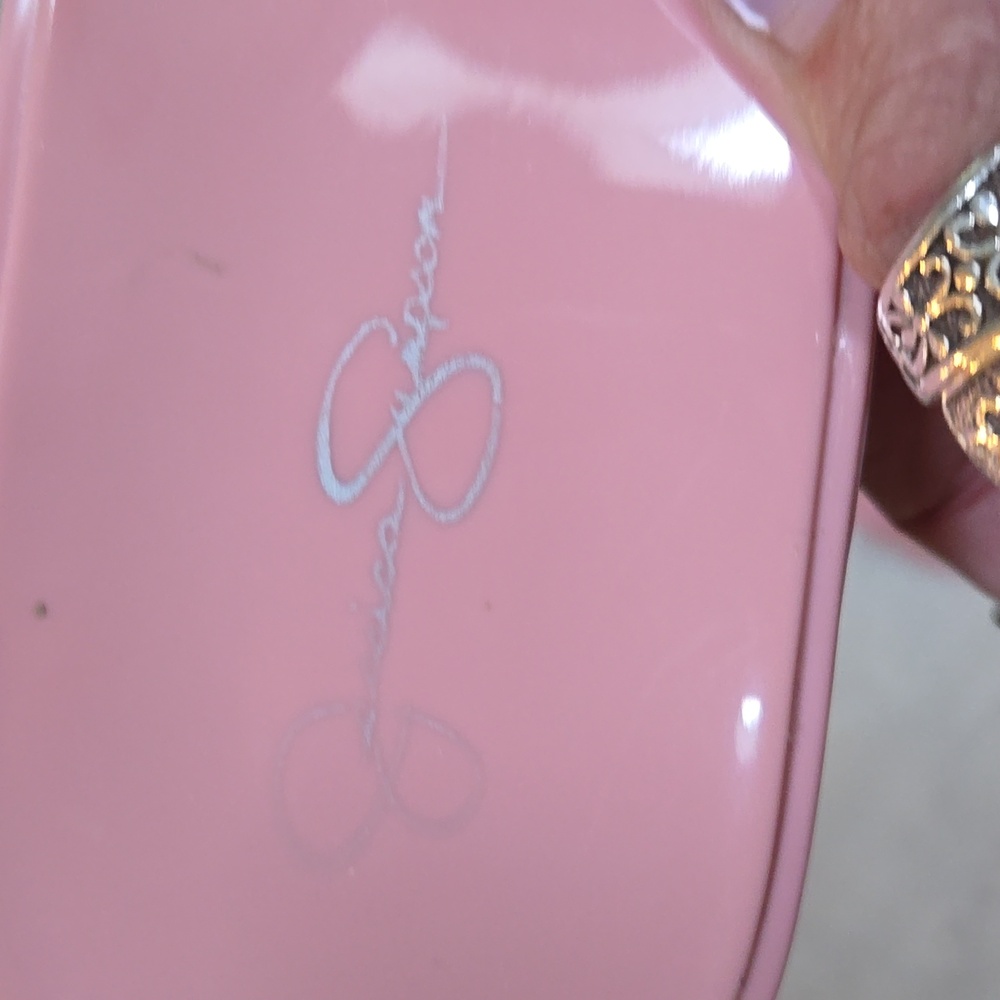 Jessica Simpson Gavena Patent Pink Slide Block Heel Sandal - Picture 3 of 8